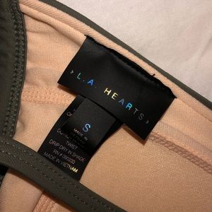 LA Hearts green swim top (S)